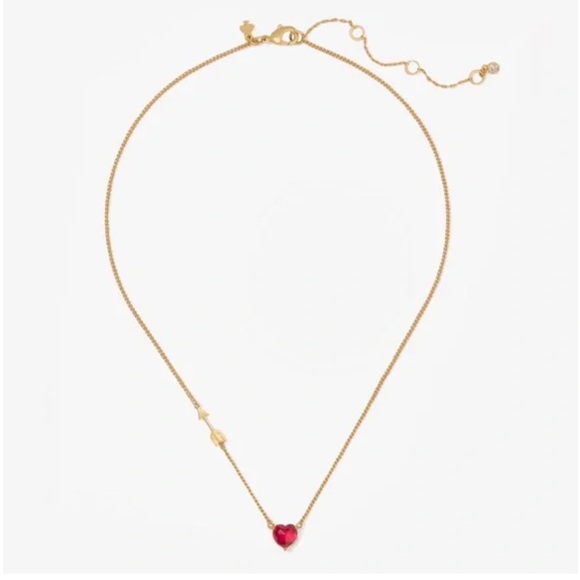 Kate Spade Lovestruck Heart And Arrow Necklace. - Picture 1 of 8